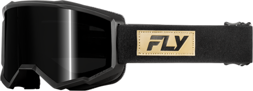 FLY RACING FOCUS SAND GOGGLE BLACK/TAN W/ DARK SMOKE LENS