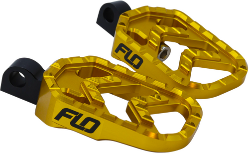 FLO MOTORSPORTS SAVAGE SERIES FOOTPEGS GOLD