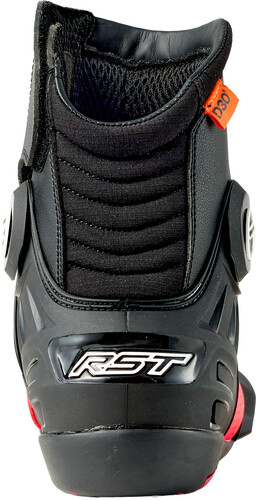 RST TRACTECH EVO D3O SHORT BOOT BLACK/FLO RED 9