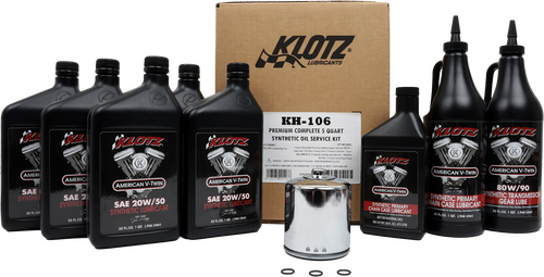 PREMIUM HARLEY DAVIDSON 4QT SYNTHETIC OIL CHANGE KIT