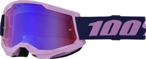 100% STRATA 2 GOGGLE PURPLE RED/BLUE MIRROR LENS