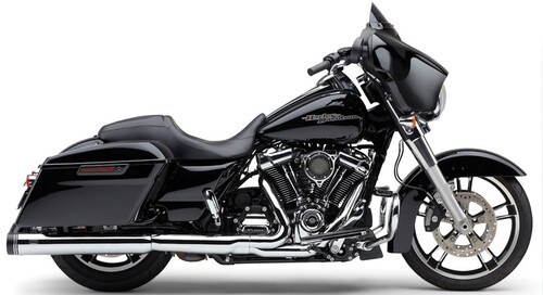 COBRA 4" GROOVE TIP SLIP-ON CHROME FLH/FLT 17-22