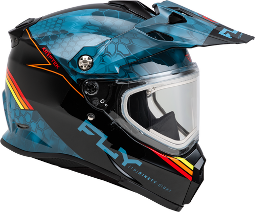 FLY RACING TREKKER CW CONCEAL HELMET ELEC SHLD SLATE/BLACK/RED 2X