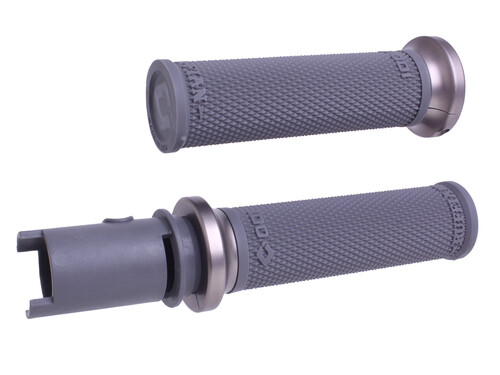 ODI LOCK-ON RUFFIAN GRIPS GRAPHITE/GUN METAL CVO `23-24