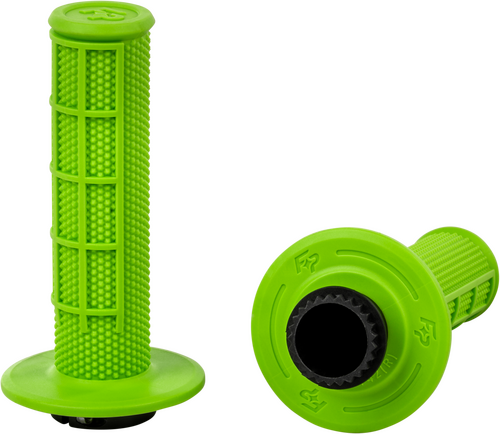 FIRE POWER CONTROL MX LOCK-ON GRIPS GREEN HALF WAFFLE