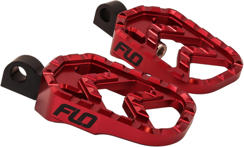 FLO MOTORSPORTS SAVAGE SERIES FOOTPEGS RED
