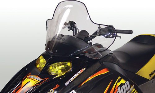 POWERMADD COBRA W/S LOW BLACK 13.25" S-D REV HOOD MTD FLYSCREEN