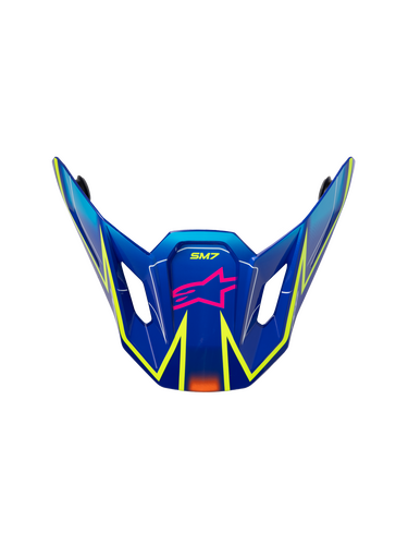 ALPINESTARS SM7 CAST VISOR ECE06 BLUE/PNK/YLW FLUO GLOSSY