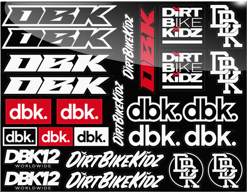 DBK RACE PACK STICKER SHEET 8.5"X11"