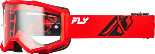 FLY RACING FOCUS GOGGLE RED/BLACK W/ CLEAR LENS