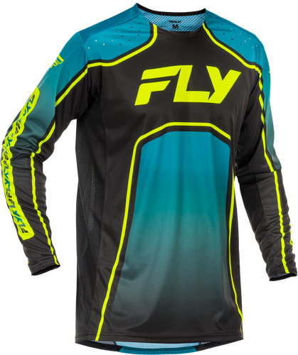 FLY RACING RAYCE BICYCLE JERSEY TEAL/BLACK/LIME SM