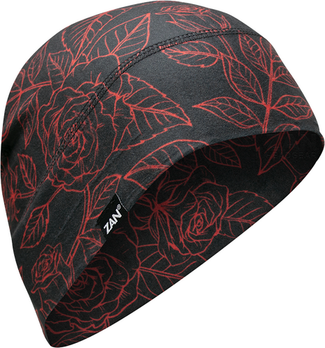 SPORTFLEX UPF50+ LINER/BEANIE RED & BLACK ROSES