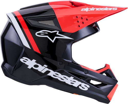 ALPINESTARS SM3 RADIUM HELMET BLK/RED FLUO/WHITE GLOSSY LG