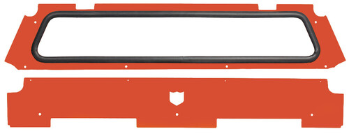 REAR WINDSHIELD ORANGE RUST METALLIC