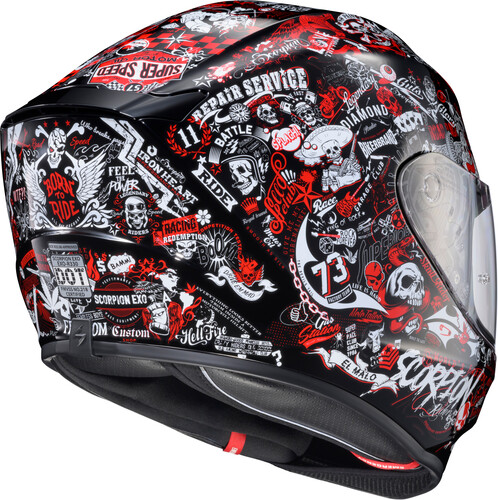 SCORPION EXO EXO-R330 FULL FACE HELMET SHAKE 2 RED XL