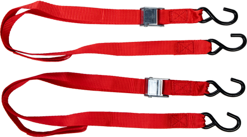1.5" X 6' TIE-DOWN RED 2/PK