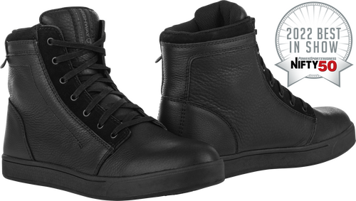 Highway 21 Axel Riding Motorcycle Lace Boots Highway 21 Axle Riding Shoes Black/White main image 4