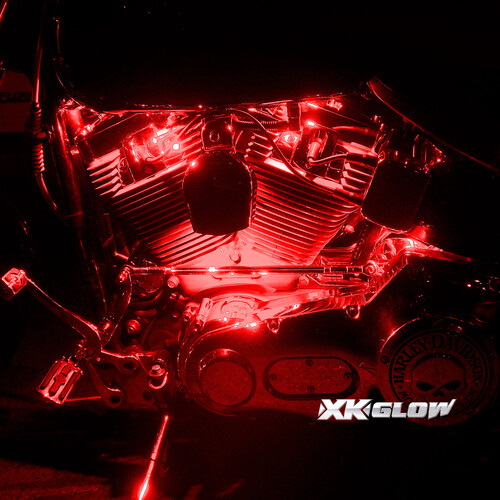 XK GLOW Multi-color Motorcycle LED Accent Light Kit w/Remote Key Fob