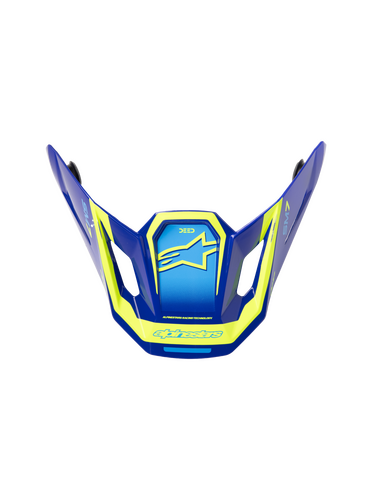 ALPINESTARS SM7 DEED VISOR ECE06 BLUE/YELLOW FLUO GLOSSY