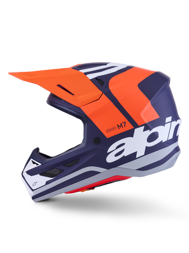 ALPINESTARS SM7 CORE HELMET ORNG/BLUE MATT MD