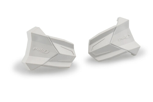 PUIG RUBBER END REPLACEMENT FRAME SLIDER R19 PAIR WHITE