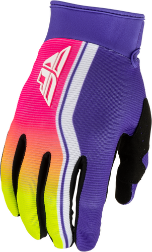 YOUTH F-16 RAZE GLOVES PURPLE/PINK/YELLOW YS