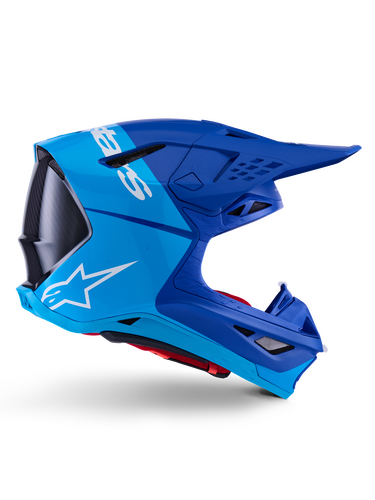 ALPINESTARS SUPERTECH S-M10 FLOOD HELMET MET BLU/MD BLU/BLK CRB M&G 2X
