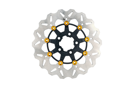 ROTOR 11.8" FLOATING WAVE RR BLACK/GOLD BUTTONS