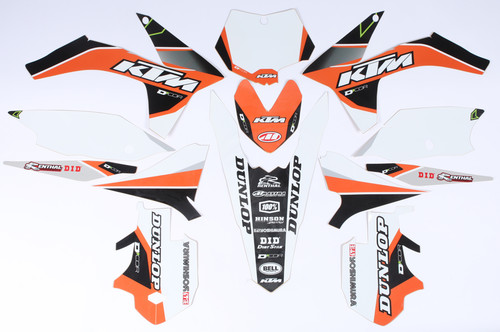 Ktm Raceline Graphics Complete Kit  White 862-3201