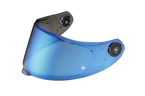 EXO-WARP RACE SHIELD CLASS 1 PINLOCK READY BLUE MIRROR