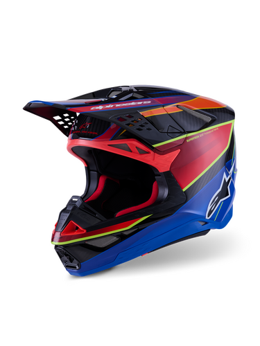 ALPINESTARS SUPERTECH S-M10 ERA HELMET BLU/RD/YLW FLUO GLOSSY 2X