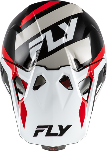 FLY RACING YOUTH FORMULA CP SEAL HELMET WHITE/BLACK/RED YL