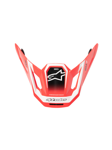 ALPINESTARS SM7 DEED VISOR ECE06 RED/BLACK/WHITE GLOSSY