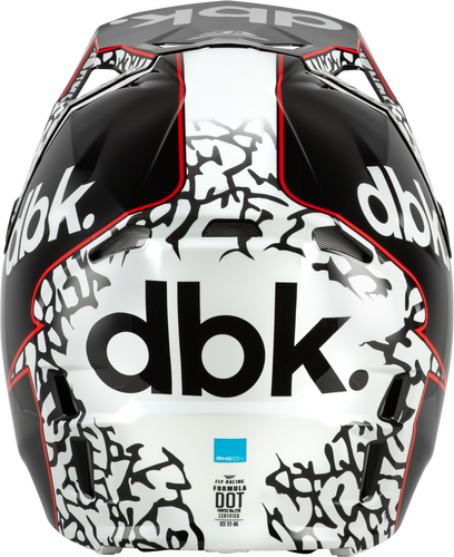 FLY RACING YOUTH FORMULA CP DBK HELMET BLACK/WHITE/RED YL