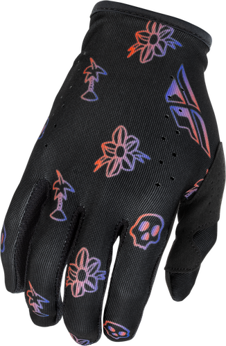 FLY RACING LITE OUTLINE GLOVES BLACK/RED/PURPLE LG