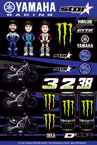 D-COR Yamaha Decal Sheet