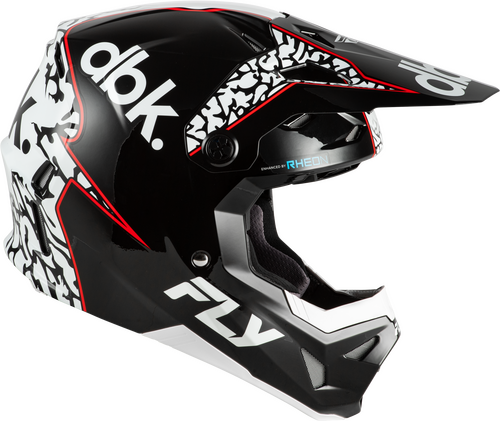 FLY RACING YOUTH FORMULA CP DBK HELMET BLACK/WHITE/RED YL
