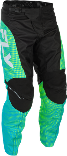FLY RACING F-16 PANTS AQUA/BLACK/WHITE SZ 38