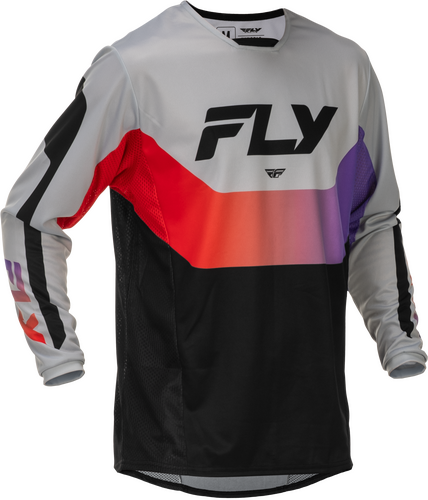 FLY RACING KINETIC JERSEY GREY/RED/PURPLE/BLACK SM