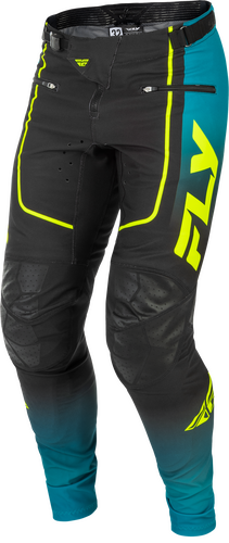FLY RACING YOUTH RAYCE BICYCLE PANTS TEAL/BLACK/LIME SZ 18
