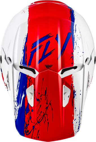 FLY RACING YOUTH KINETIC DRIP HELMET RED/WHITE/BLUE YM