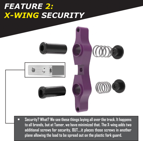 TAMER TAMER DOUBLE BUTTON X-WING PURPLE