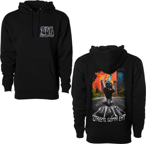 STREETS GOTTA EAT HOODIE BLACK SM