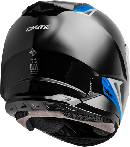 GMAX FF-49 SYTH HELMET BLACK/BLUE 2X
