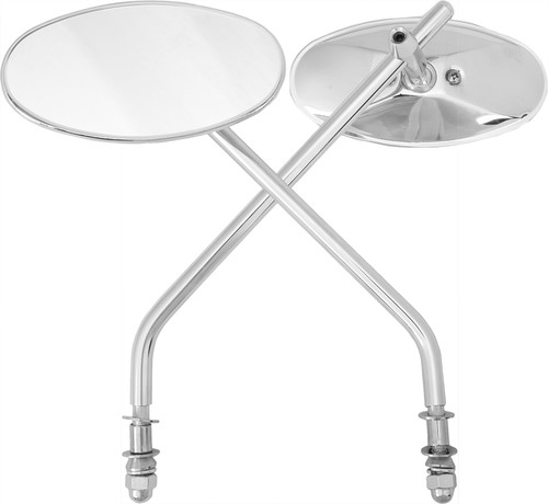 HARDDRIVE Chrome Oval Mirror