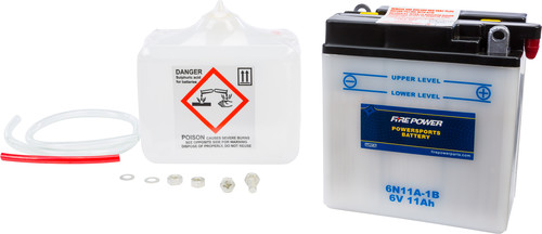 FIRE POWER 6V Standard Battery w/Acid Pack
