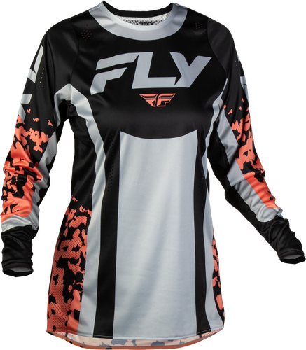 WOMEN'S LITE FLAKE JERSEY BLACK/LIGHT GREY/CORAL MD
