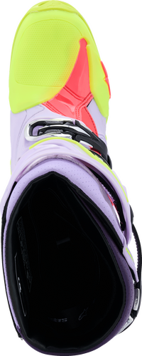 ALPINESTARS TECH 10 SUPERVENTED PURP/YLW FLUO/DIVA PINK 12