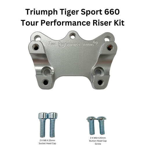 HELIBARS HANDLEBAR RISERS SILVER W/RAM BALL TRI