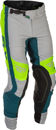 FLY RACING LITE PANTS GREY/LIME/TEAL SZ 28